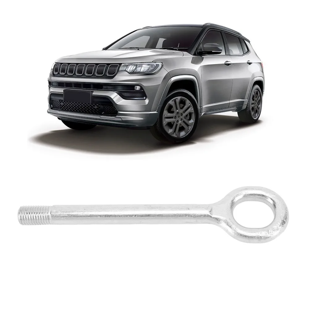 Metal Towing Eye Hook 51798113,53353413,1612882780,68256663AA Silver Tow Eye Hook Recovery Eye Hook for Renegade 2016-2021