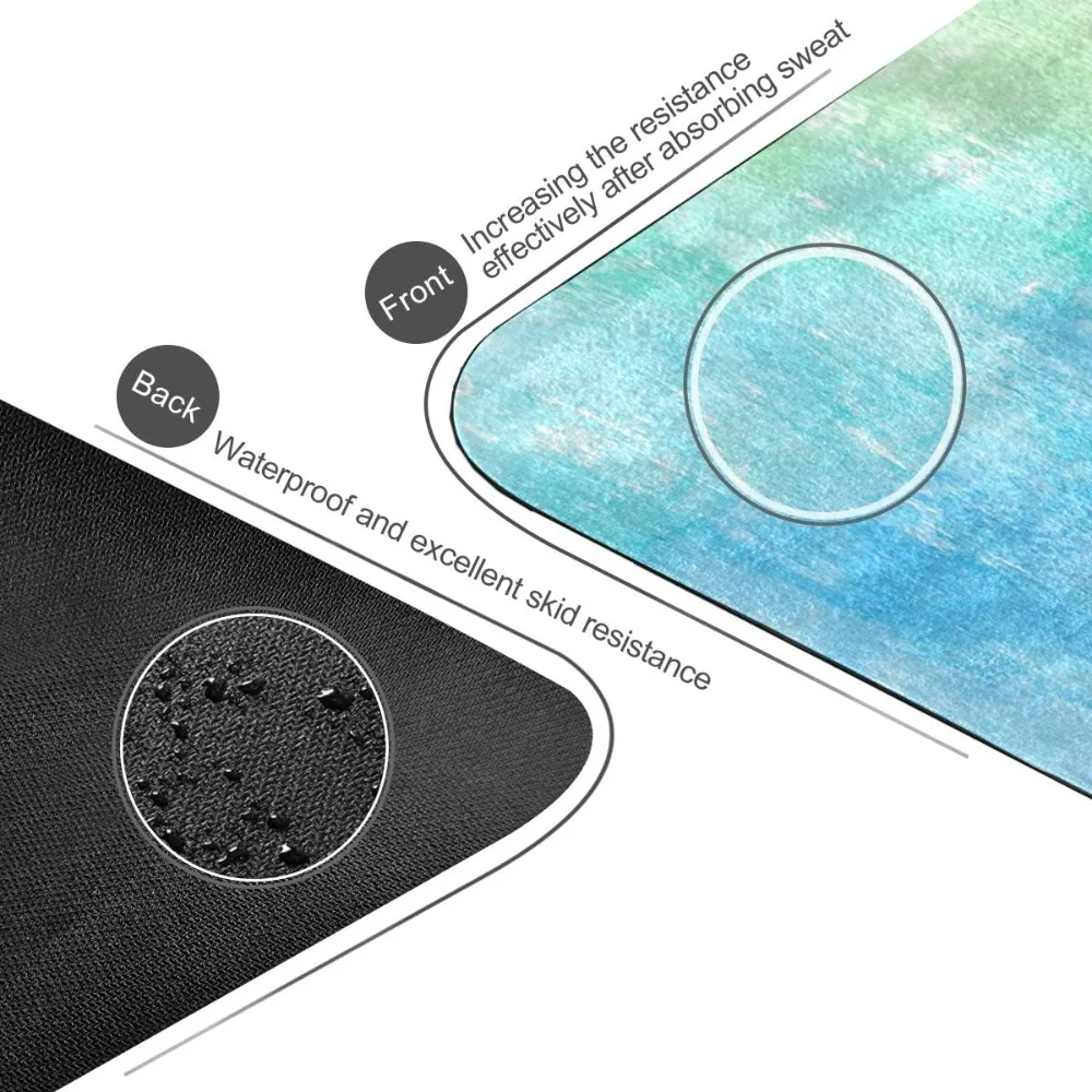 سجادة يوجا فانتاسي ماندالا، سجادة تمرين صديقة للبيئة غير قابلة للانزلاق لتمارين أرضية اليوجا والبيلاتس