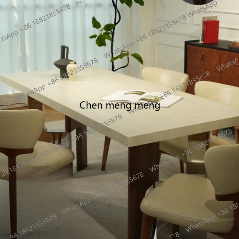 

Wood Mid Century Dining Table Wall Garden Reception Children Terrace Dining Table Poker Office Mesas De Jantar Salon Furniture