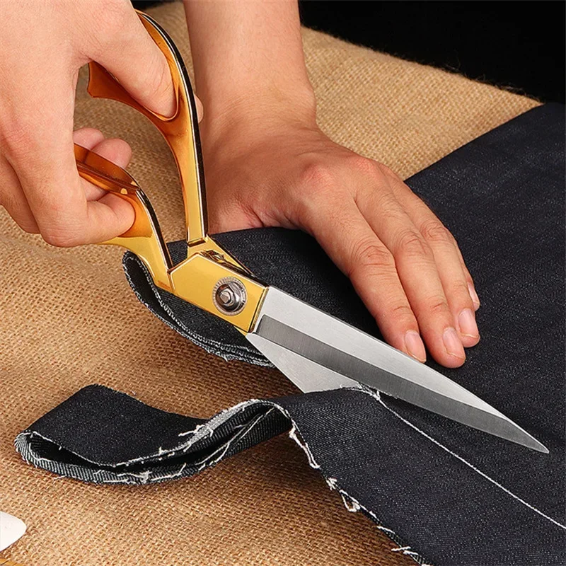 

Professional Sewing Scissors Stainless Steel Tailor Scissors 8/9/10inch Fabric Cloth Cutter Diy Sewing Tools and Accessories 가위