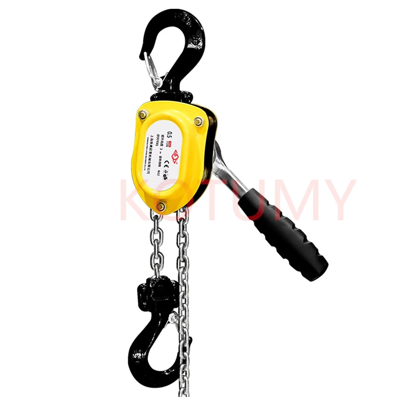 Manual Operated Chain Hoist Tightener 0.25T-1.5T For Lifting Pulley Block Pulling Wrench 3M Hand Chain Hoist Hook