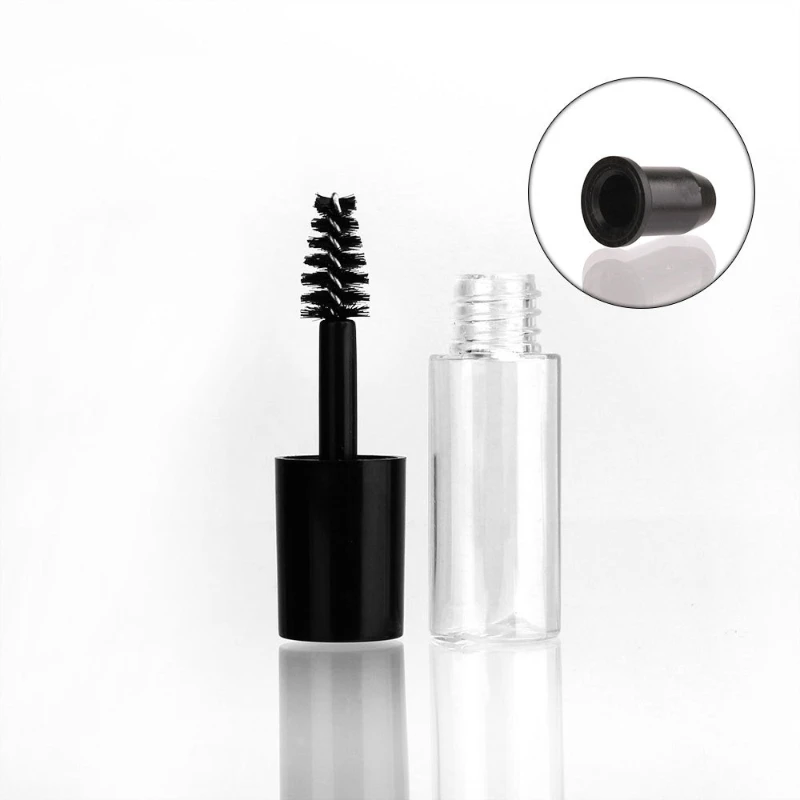 15/5PCS 1ml Empty Mascara Tube with Eyelash Bottles Cosmetic Container Bottle Eyelash Refillable Mascara Makeup Container Mini