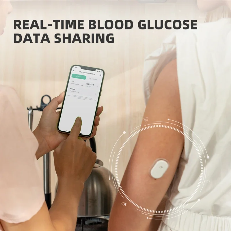 Freestyle Libre Aidex Dynamic Blood Glucose Monitoring CGMS 24h Realtime Monitor Scan Free Multilingual System Remote Monitoring