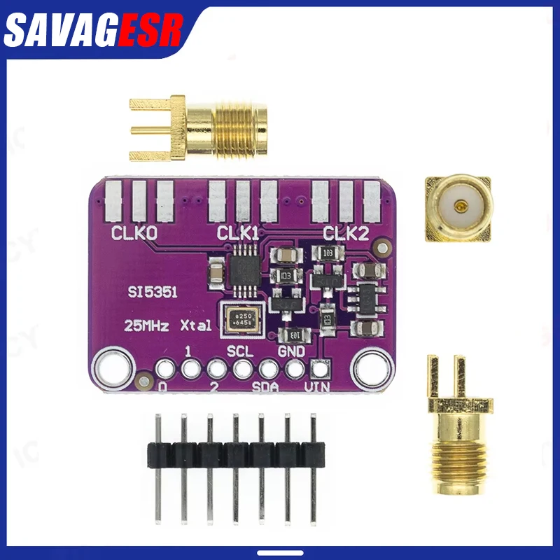1PC/5PCS DC 3V-5V Si5351A Si5351 I2C Clock Generator Breakout Board Module Signal Generator Clock 8KHz-160MHz For Arduino