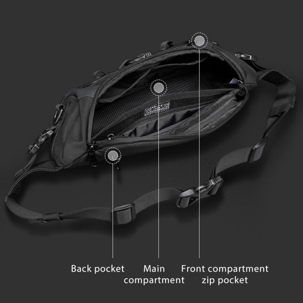 Multifunctional Men Chest Bag Sports Pockets Chest Bag Waterproof Travel Waist Bags Tactical Tide Brand Small Chest Bag