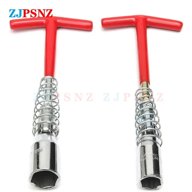 T-Handle Dual Use Spark Plug Wrench 14mm 16mm 21mm Kits Torsion Remover Installer Joint Spark Plug Socket Tools 14mm 16mm 21mm