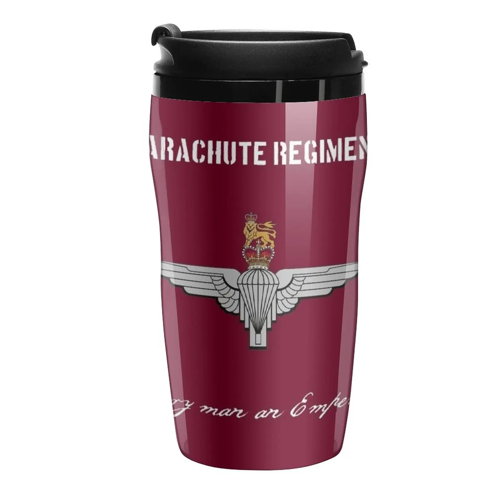 

New Parachute Regiment (UK - no flag) "Every Man An Emperor" Travel Coffee Mug Nespresso Cup Cups For Coffee