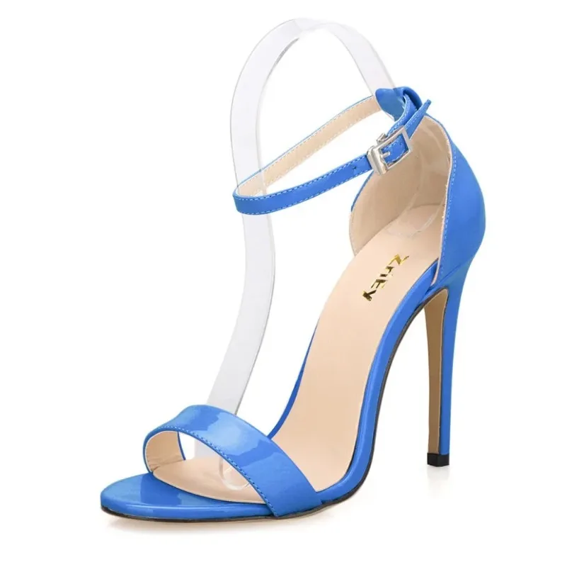 النساء الصنادل مثير مضخات 2026 الصيف أصابع مفتوحة 11 سنتيمتر منتصف الكاحل حزام عالية الكعب مكتب فستان الحفلات الأحمر الزفاف أحذية الرقص #1