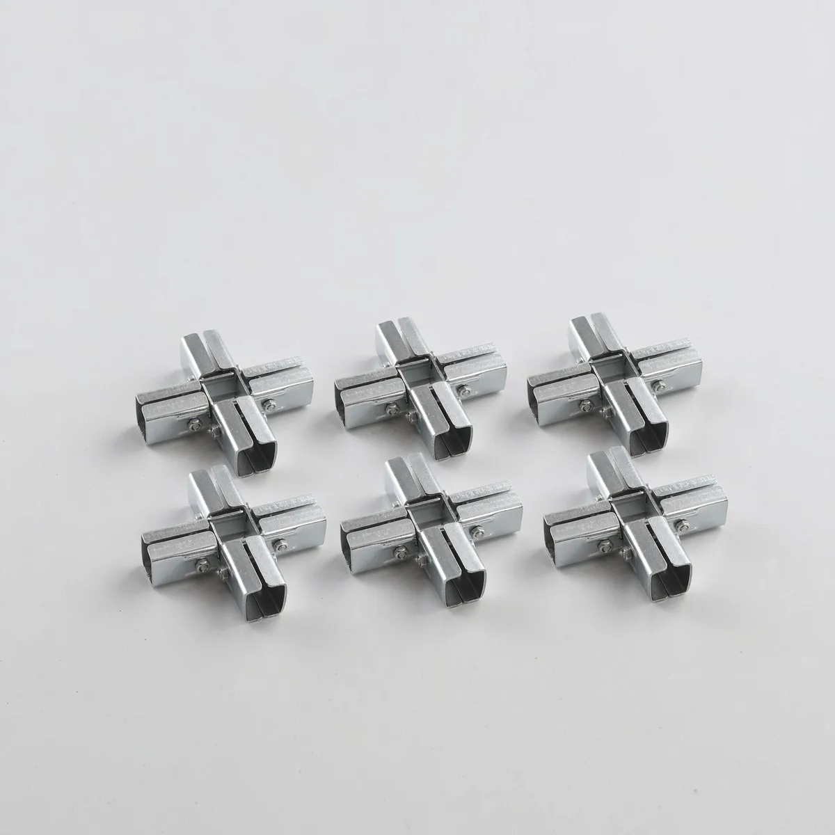 Galvanized Steel Square Tube Connector Adjustable Non Punching Pipe Joint Non Welding Fixed Buckle Shelf Rack Railing Fence