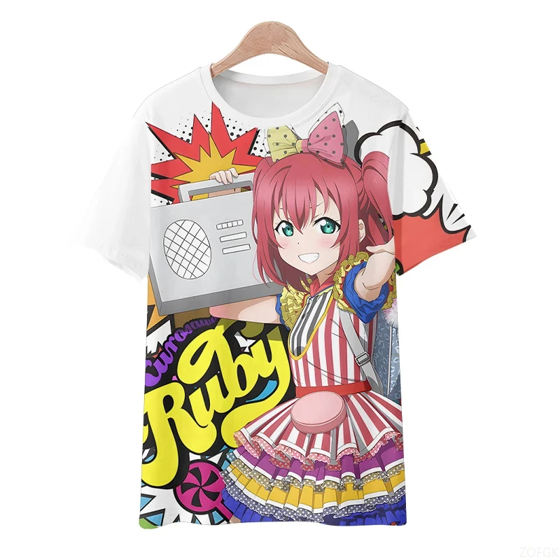 جديد حار بيع الصيف 3D أنيمي المطبوعة في الهواء الطلق تشغيل اللياقة البدنية الرجال والنساء عارضة مريحة قصيرة الأكمام تي شيرت