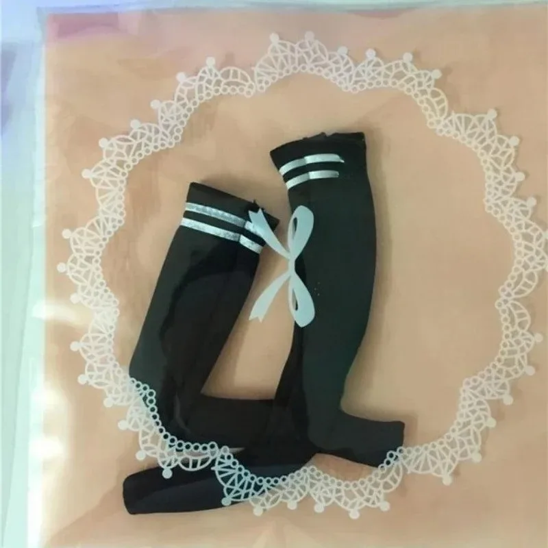1/6 Scale Women White Black Striped Long Socks JK Lolita High Socks Soldier Accessory for 12
