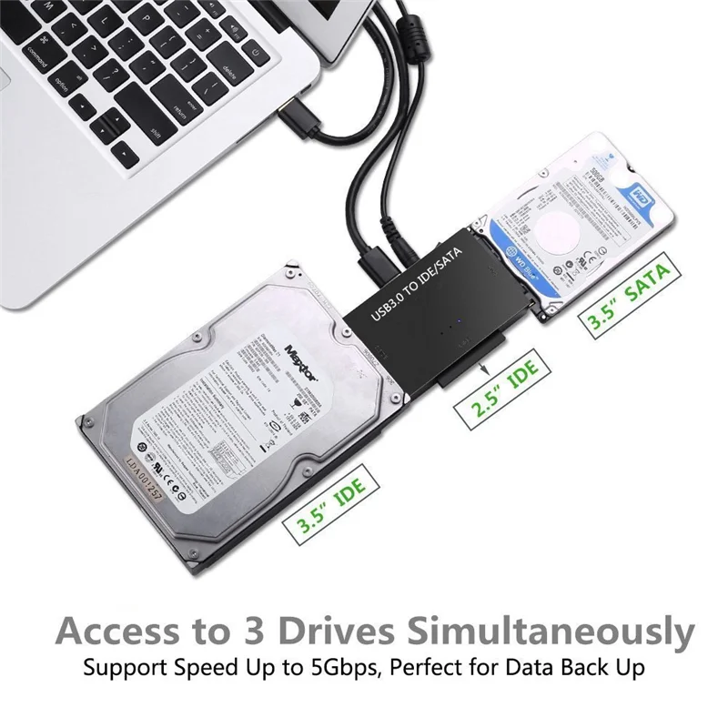 

AC56-1 шт. USB3.0 USB 3.0 Передача данных к SATA IDE Комбинированный внешний преобразователь Универсальный адаптер (вилка европейского стандарта)