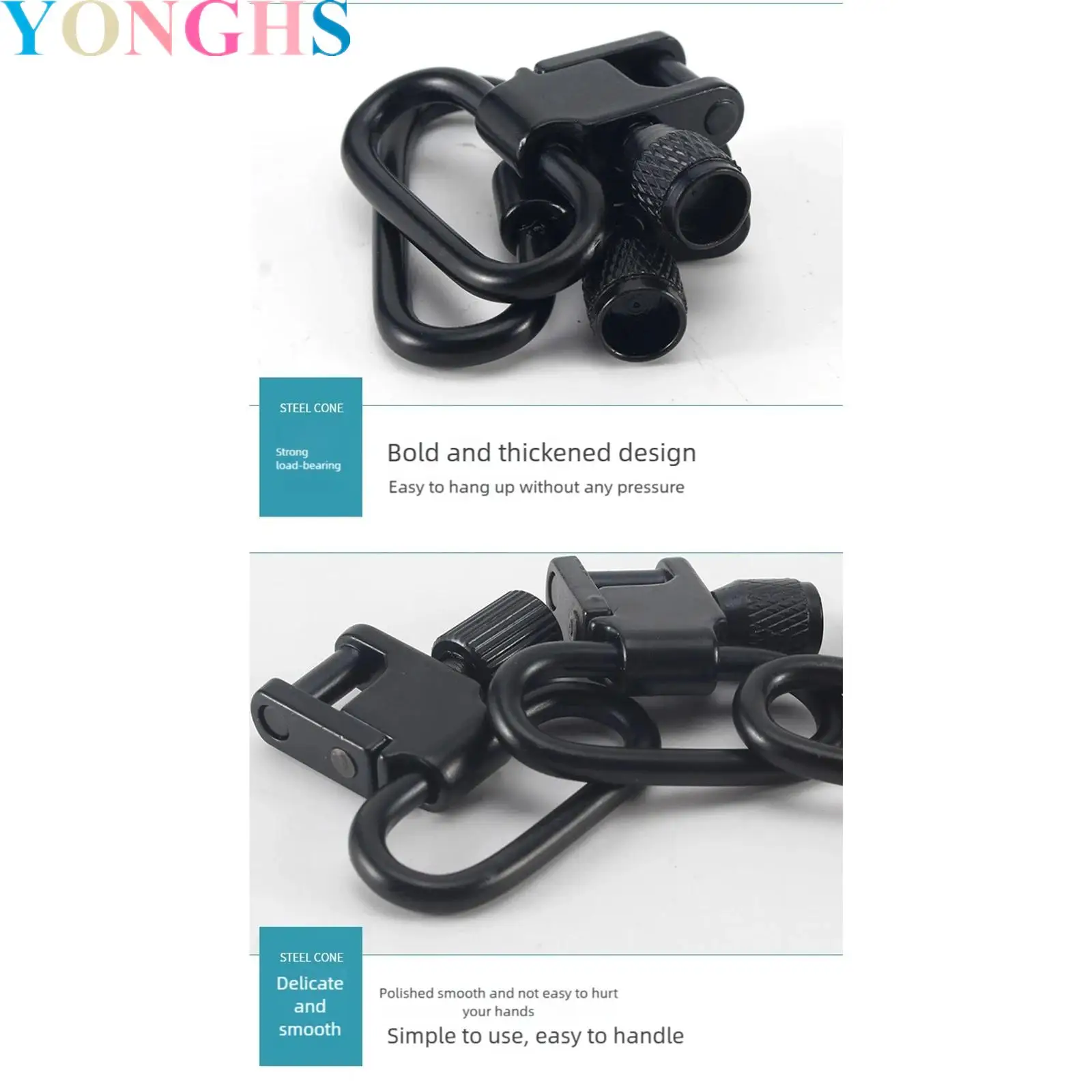 

10 Pcs Zinc Alloy Quick-detach Swivel Sling Backpacking Carabiners Sling Mount 1.25 Inches Sling Swivels