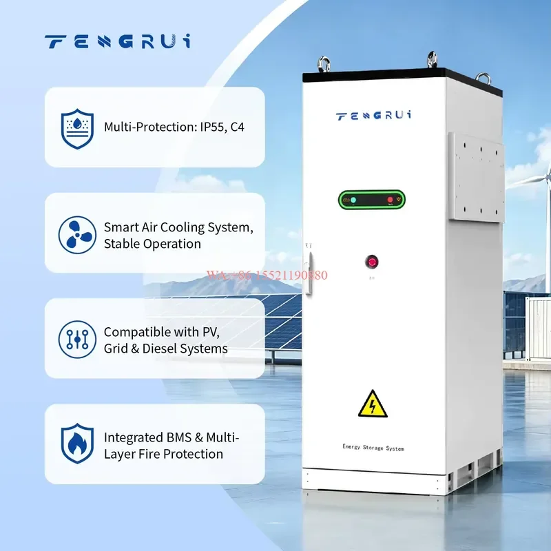 WMWMNU for Wide Temperature LFP 314Ah 96kWh 307.2V Commercial Industrial Battery ESS Cabinet Livestock Farm Emergency Backup