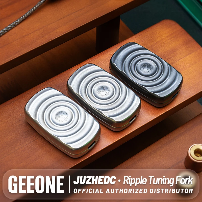 JUZHEDC Ripple Tuning Fork Slider Multi-mode Haptic Coin Fidget Stress Relief Toys Spinner EDC In stock Original