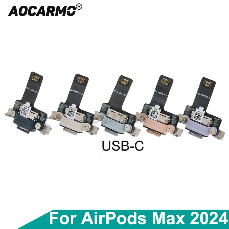 Aocarmo USB-C Charging Port Type-C Charge Flex Cable For Apple AirPods Max 2024 A3184 Repair Replacement Part