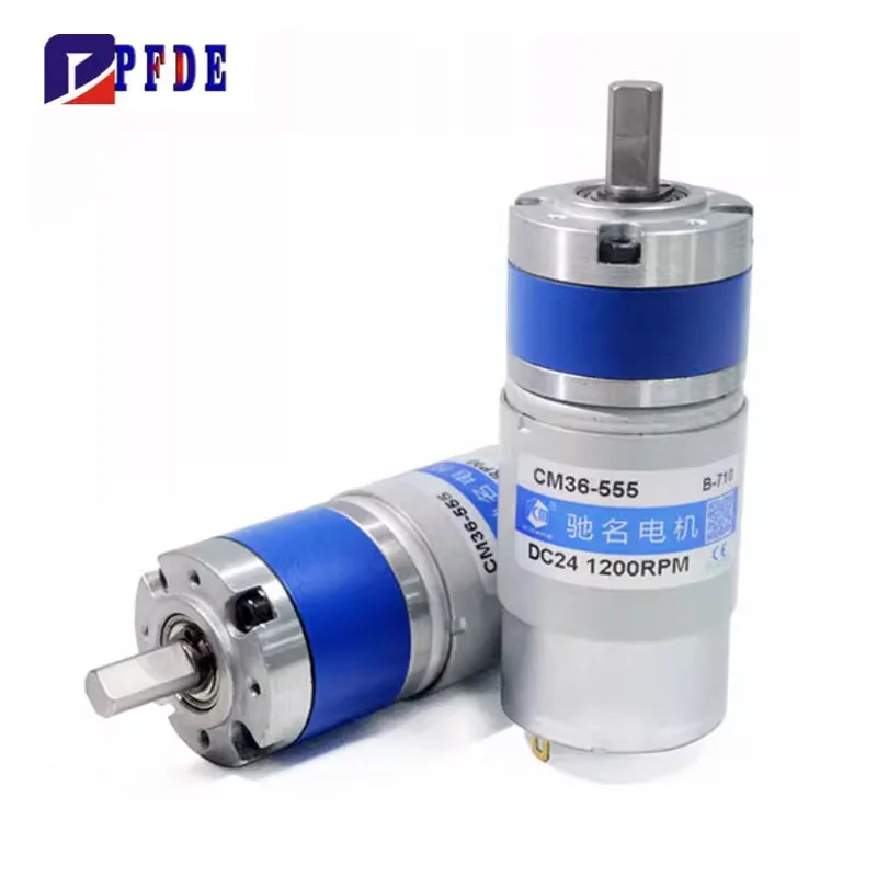 36-555 12V 24V Planetary Gear DC Motor High Torque Max 70kg.cm Low-Noise 555 Ultra-high Torque 36mm Brushed Gear Motor