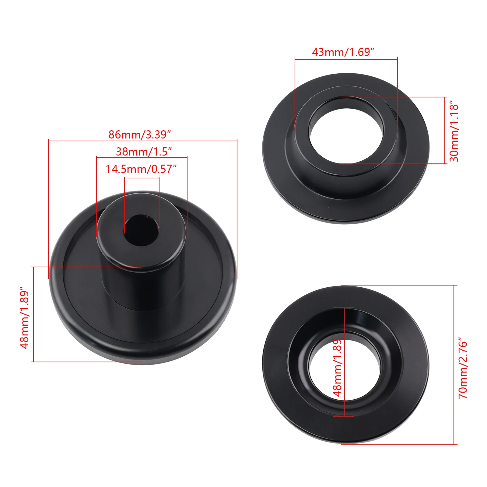 3PCS Aluminum Rear Diff Mount Insert Collars For 2023-2025 Toyota GR Corolla GZEA14 1.6L
