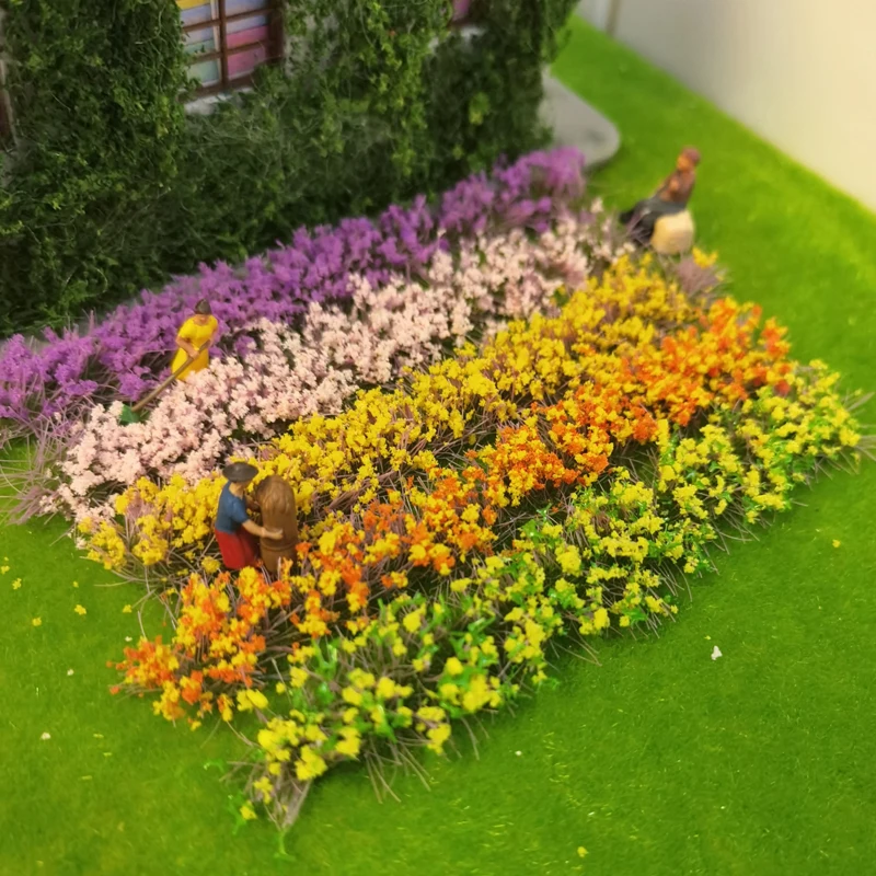 2/8pcs Miniature simulation rice field grain model flowers cluster plant model sand table landscape back adhesive 10cm