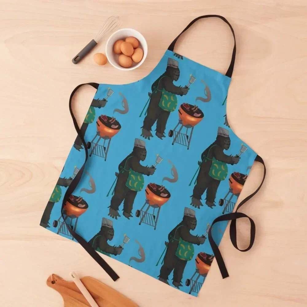 

GRILLA! Apron Manicurists For Kitchen Kitchen Household Items kitchen clothes Apron
