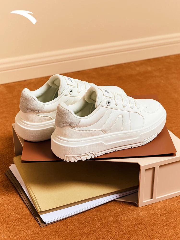 ANTA A Road | Casual low top board shoes for women in spring, contrasting colors, simple white shoes, versatile sports shoes
