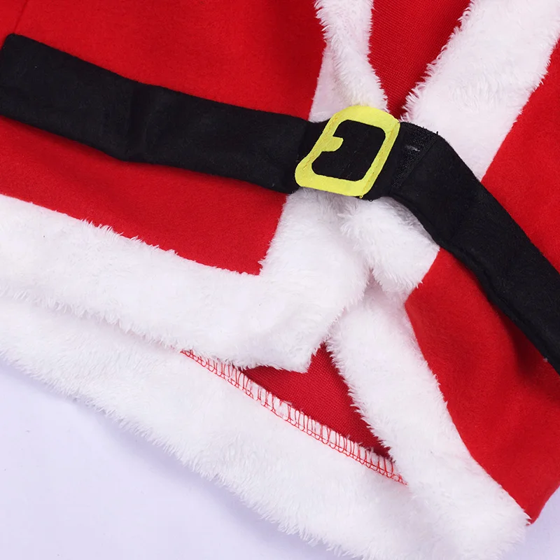 Zestaw świąteczny dla chłopców i dziewcząt z kapeluszem, ciepły świąteczny zestaw w kolorze czerwonym, kostium na występy sceniczne