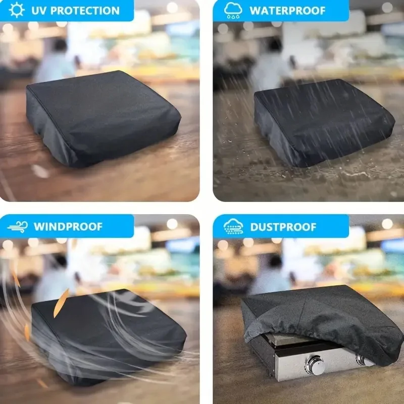 غطاء شواء ثقيل، إغلاق برباط قابل للتعديل، للتخييم، الفناء الخلفي، ملحقات شواء الشاطئ #6