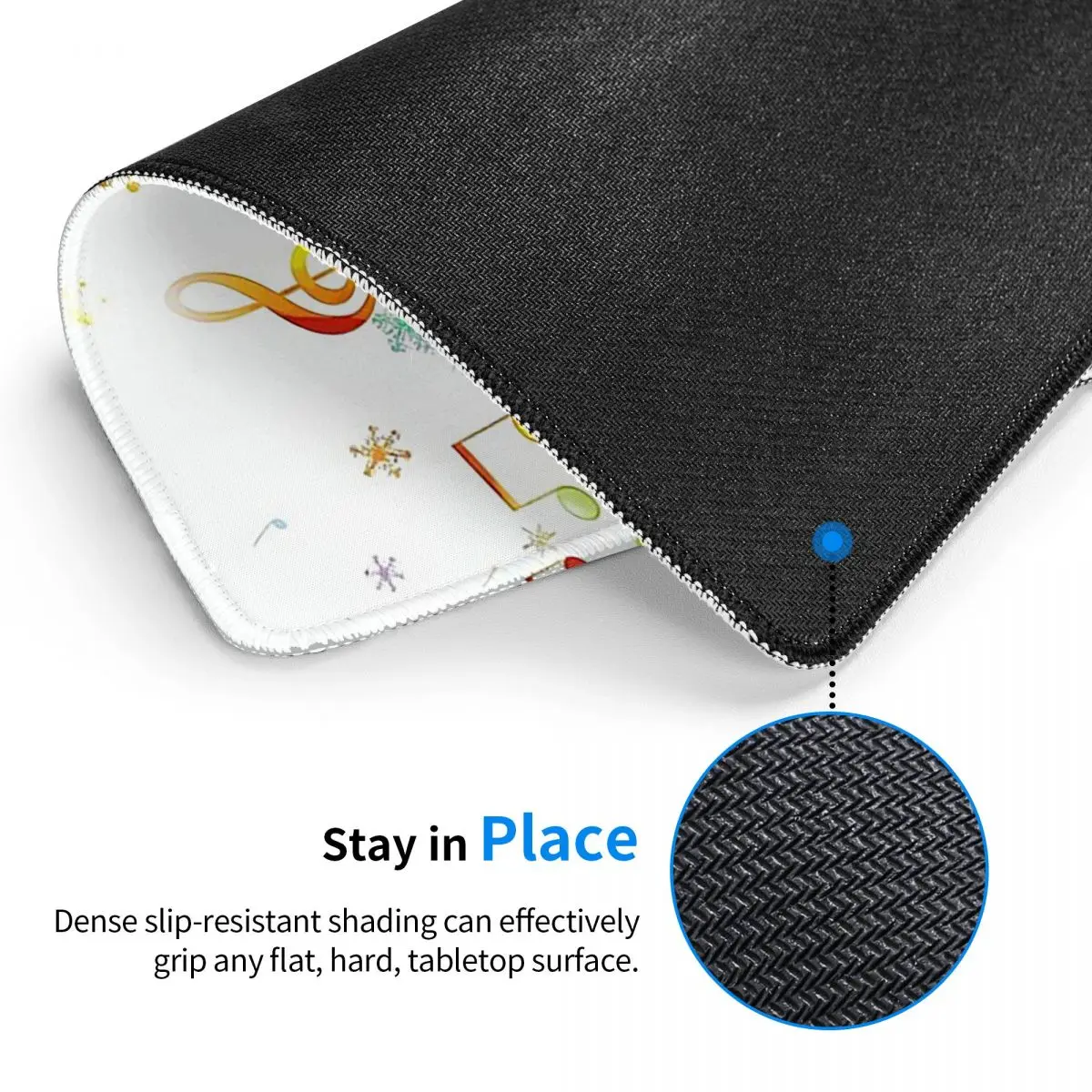 Abstract Piano Keys With Musical Notes Multi-size Mouse Pad Computer Keyboard Mouse Mat Gaming PC Laptop Desk Mat