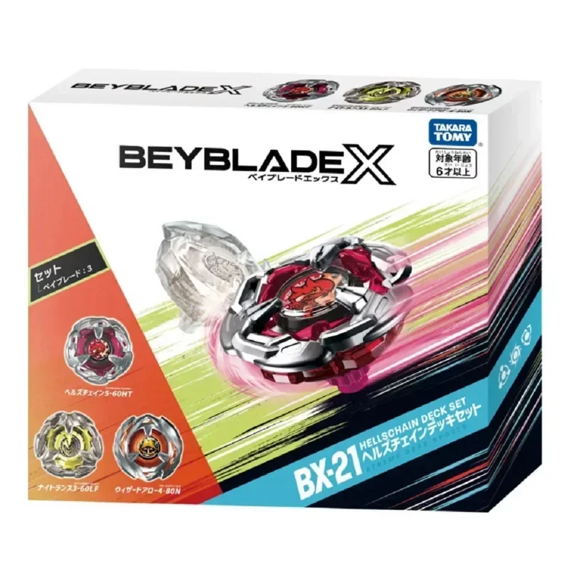 Takara Tomy Beyblade X BX-21 Hell\'s Chain deck set