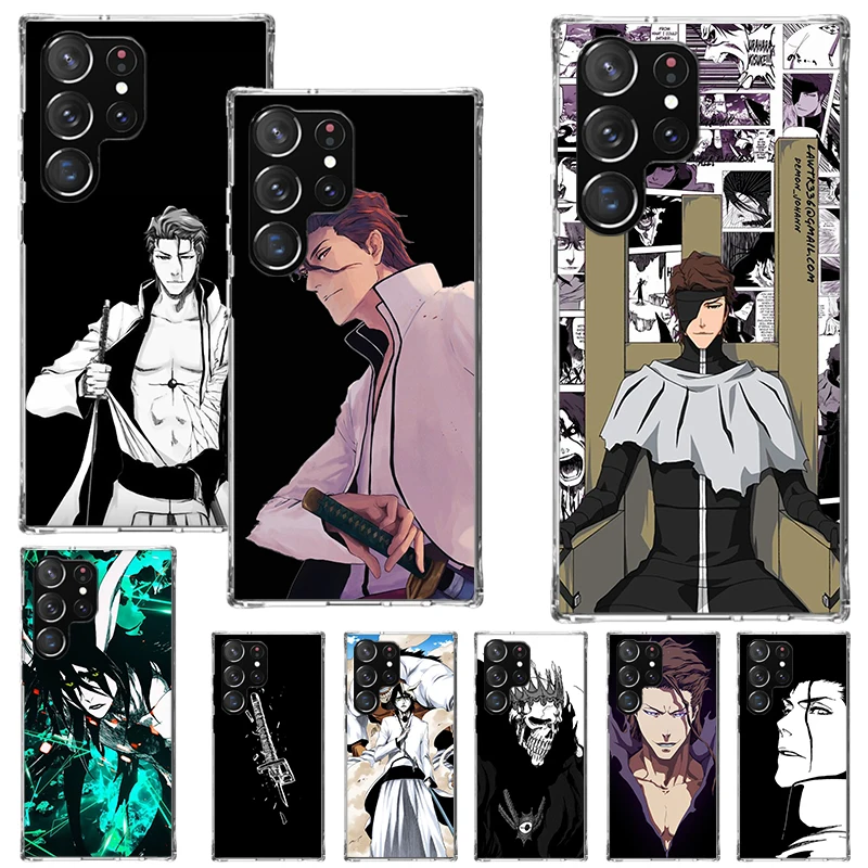 Bleach Aizen Sousuke Phone Case For Samsung Galaxy S24 S23 S22 S21 Ultra S20 FE S10 Plus S10E S9 S8 + Soft Cover Shell