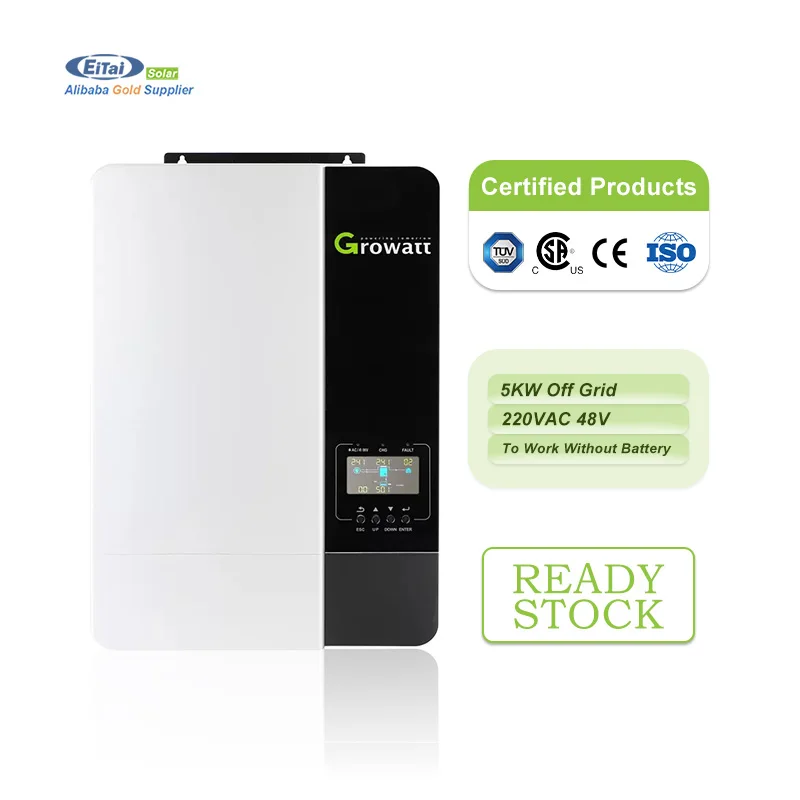 Growatt Single Phase 5kva Pure Sine Wave Inverter 6kw Off Grid 48v 3kw 5 Kw Hybrid Solar Inverter