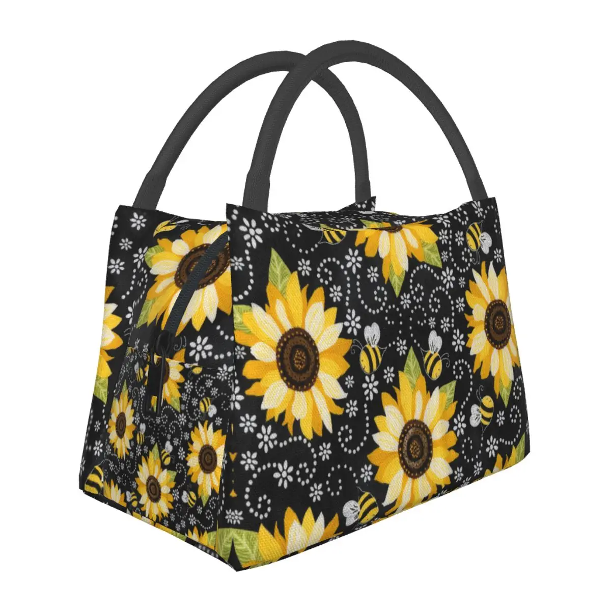 

NOISYDESIGNS Sunflowers Print Lunch Bag Insulated Bags For Women Portable Food Case Bags Kids School Cooler Warm Bento Box Totes