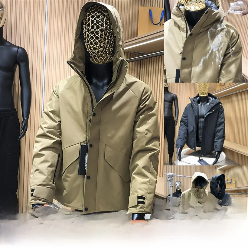 

High-End ex Winter Puffer Jaet with Hood Waterproof Windproof Bla Tech Constant Temperature Reflective Design for Cou...