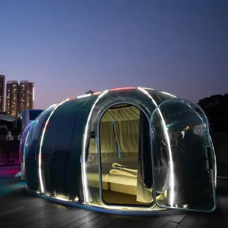 Dome House Starry Bubble Tent Glamping Room 3m 5m 8m Prefab PC Transparent Geodesic Dome for Outdoor Villa Sale
