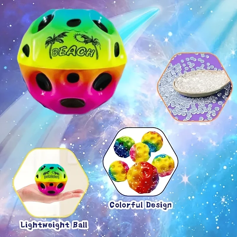 3/1pc Random Styles And Colors Pool Rebound Water Ball, Durable Floating Ball, High Elasticity Beach Ball - Colorful, Soft And Elastic, Suitable for Swimming Pools, Beaches And Outdoor Activities, Swimming Pool Accessories | Fun Swimming Pool Ball view 3