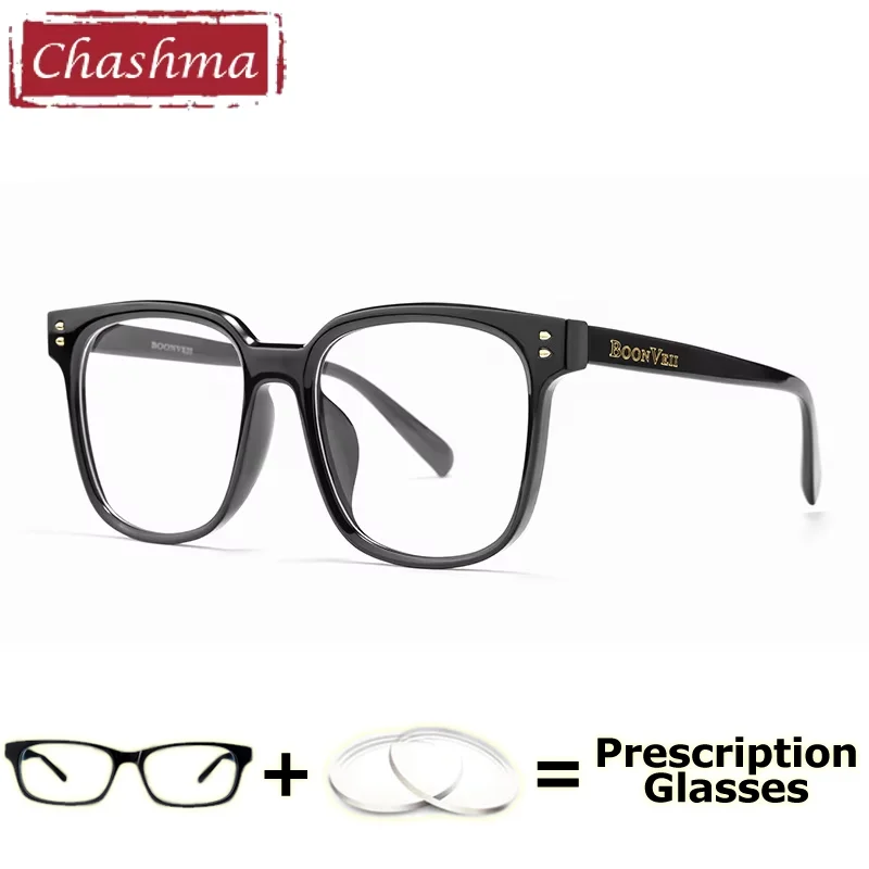 

Очки Chashma квадратной формы для женщин, с диоптриями, модные, для коррекции близорукости, оптические, для чтения, мужские, с прозрачными линзами