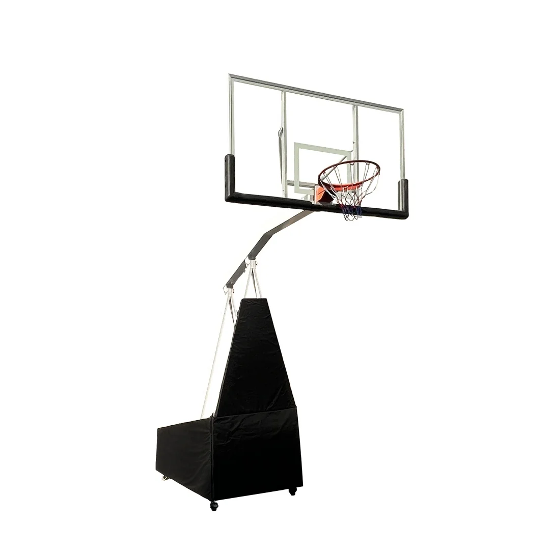 

Portable 72Inch Outdoor Adult Basketball Stand Foldable with Height Adjustable 4-10ft Tempered Glass Backboard Netpromote sales