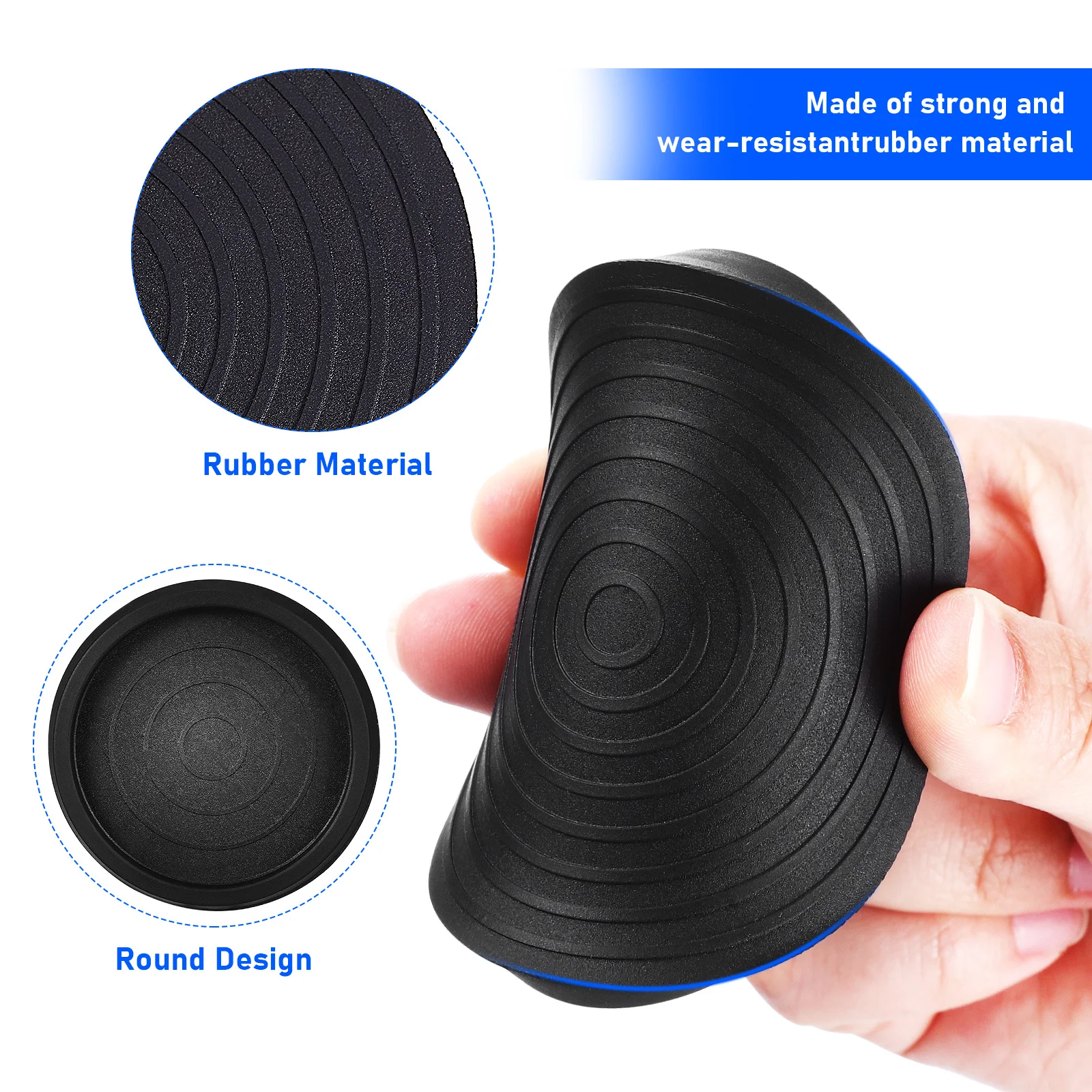 

8Pcs Non Slip Furniture Pads Rubber Feet Round Design Floor Protectors Anti Slip Furniture Grippers for Chair Leg Caps