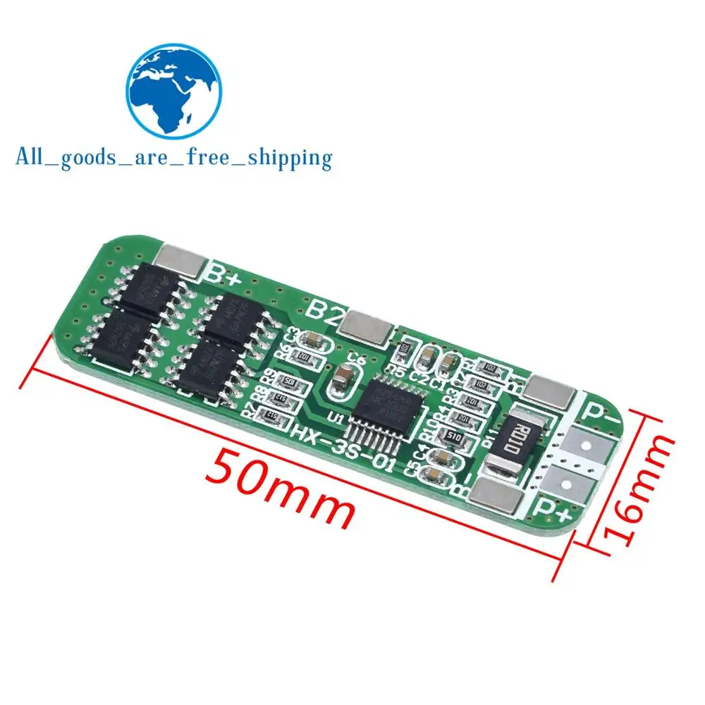 TZT 3S 8A Li-ion Lithium Battery 18650 Charger Protection Board Module