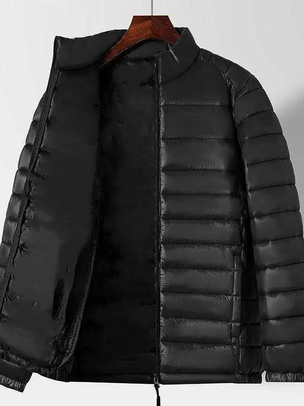 

New Autumn Winter Men's down Cotton Jacket Large Size Warmth Insulation Collar Stand up Dad Clothes Outerwear Anti-Cold