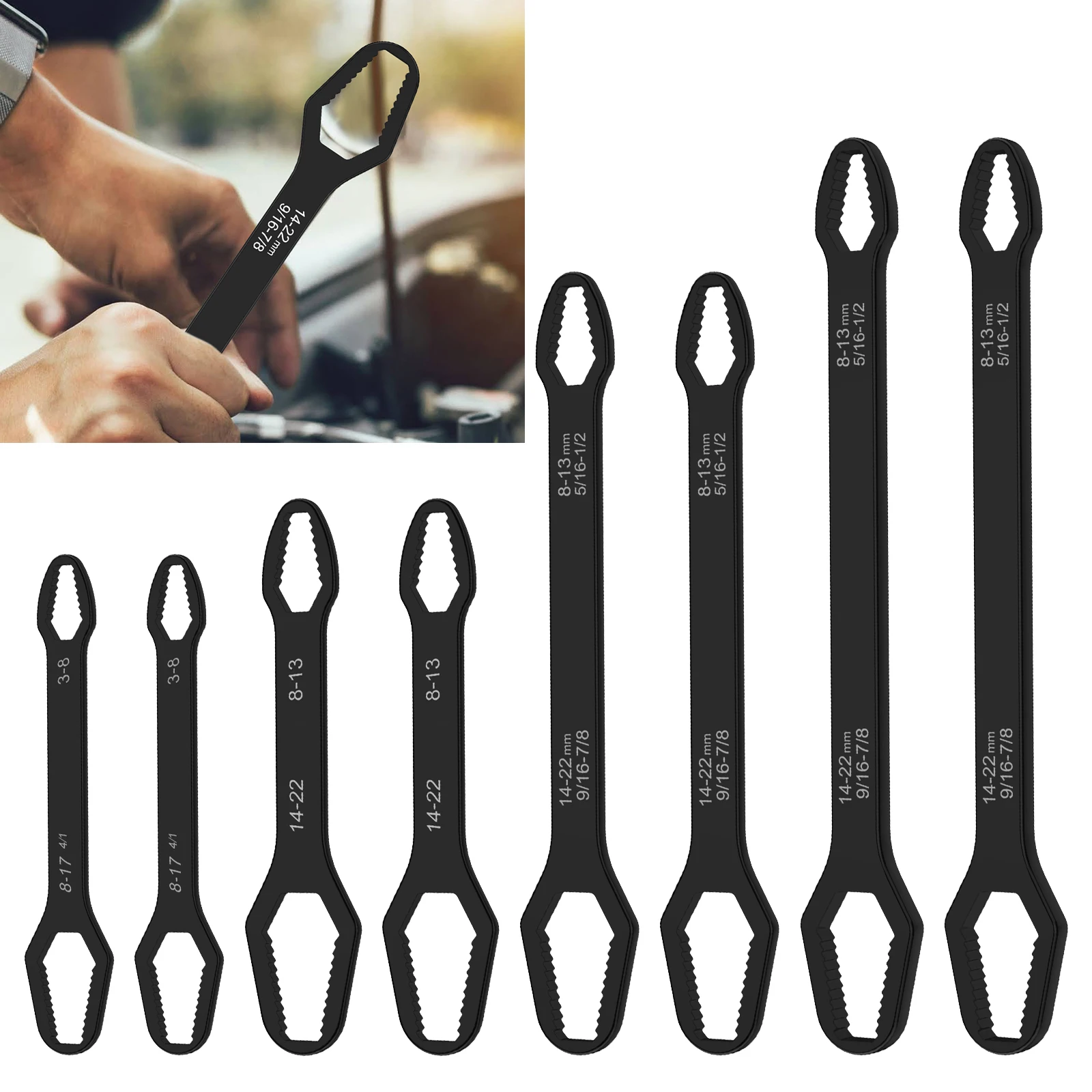 

Multifunctional Wrench Set Double headed plum blossom wrench Suitable for disassembling screws of various specifications