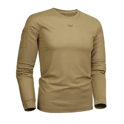 Tactical Military Clothing Men Shirt Quick-drying Long Sleeve Army Green Khaki Casual Sport Male T-Shirt Camping Hunting Clothes