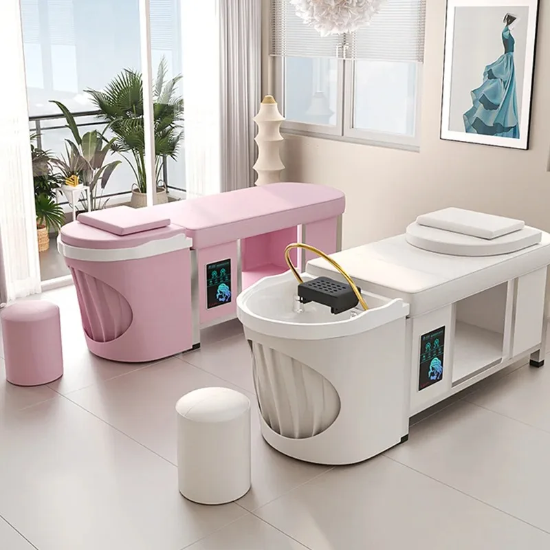 New Arrive Modern Custom Beauty Shampoo Bed for Spa Salon Hotel Hospital Supermarket Thai Hair Washing Massage Bed with Water Th