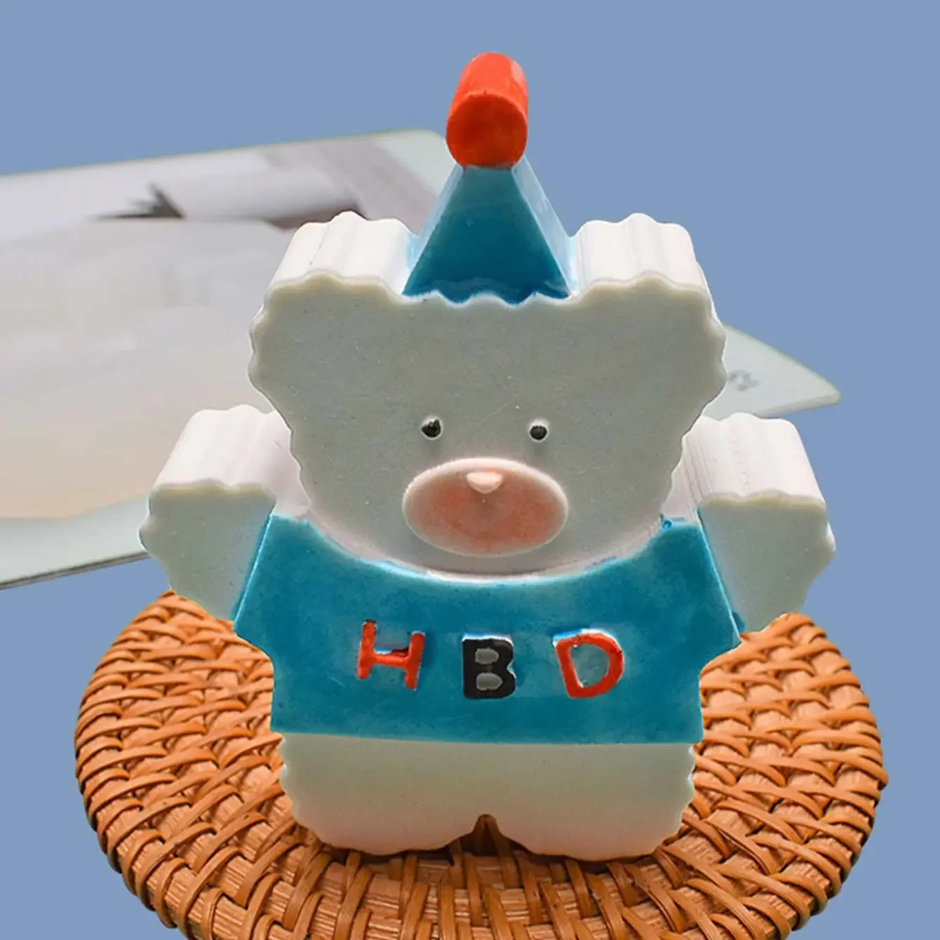 1pc- Candy DIY Bear Candle Plaster silicone mold Cake decoration mold