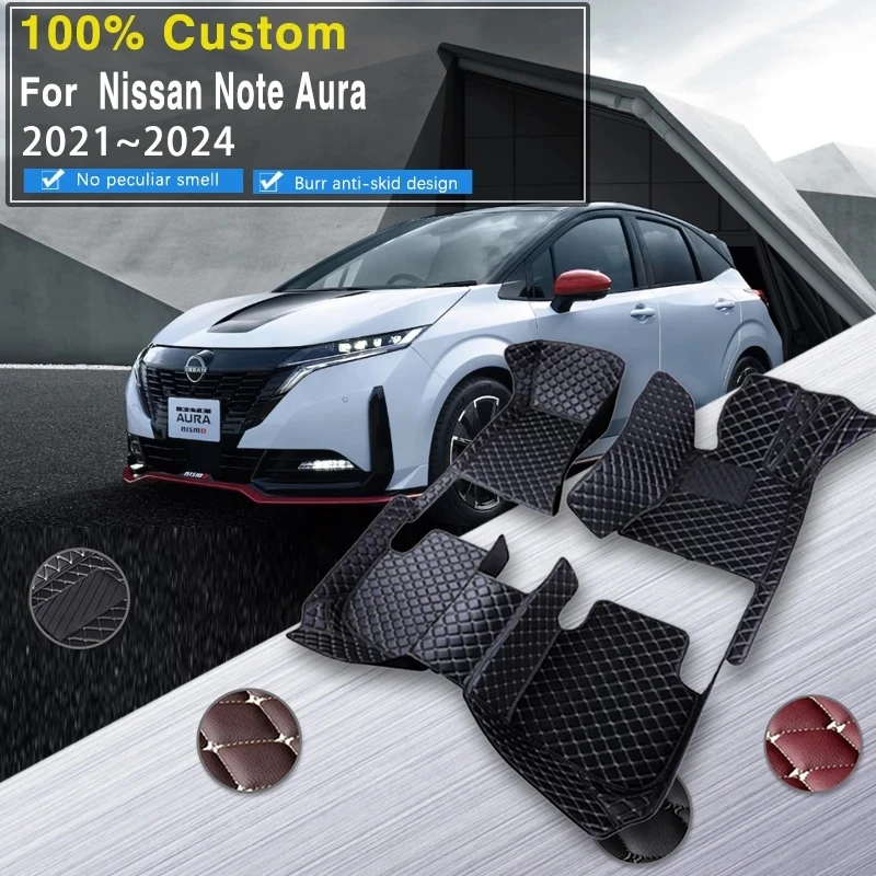 Car Mats Floor For Nissan Note Aura 2021 2022 2023 2024 Waterproof Pads Car Floor Carpet Mat Alfombrillas Coche Car Accessories