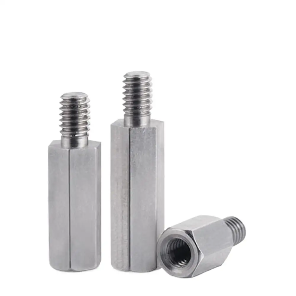 50-200pcs Nickel-plated single head hex iron column isolation column inner and outer teeth computer case bolt connection column