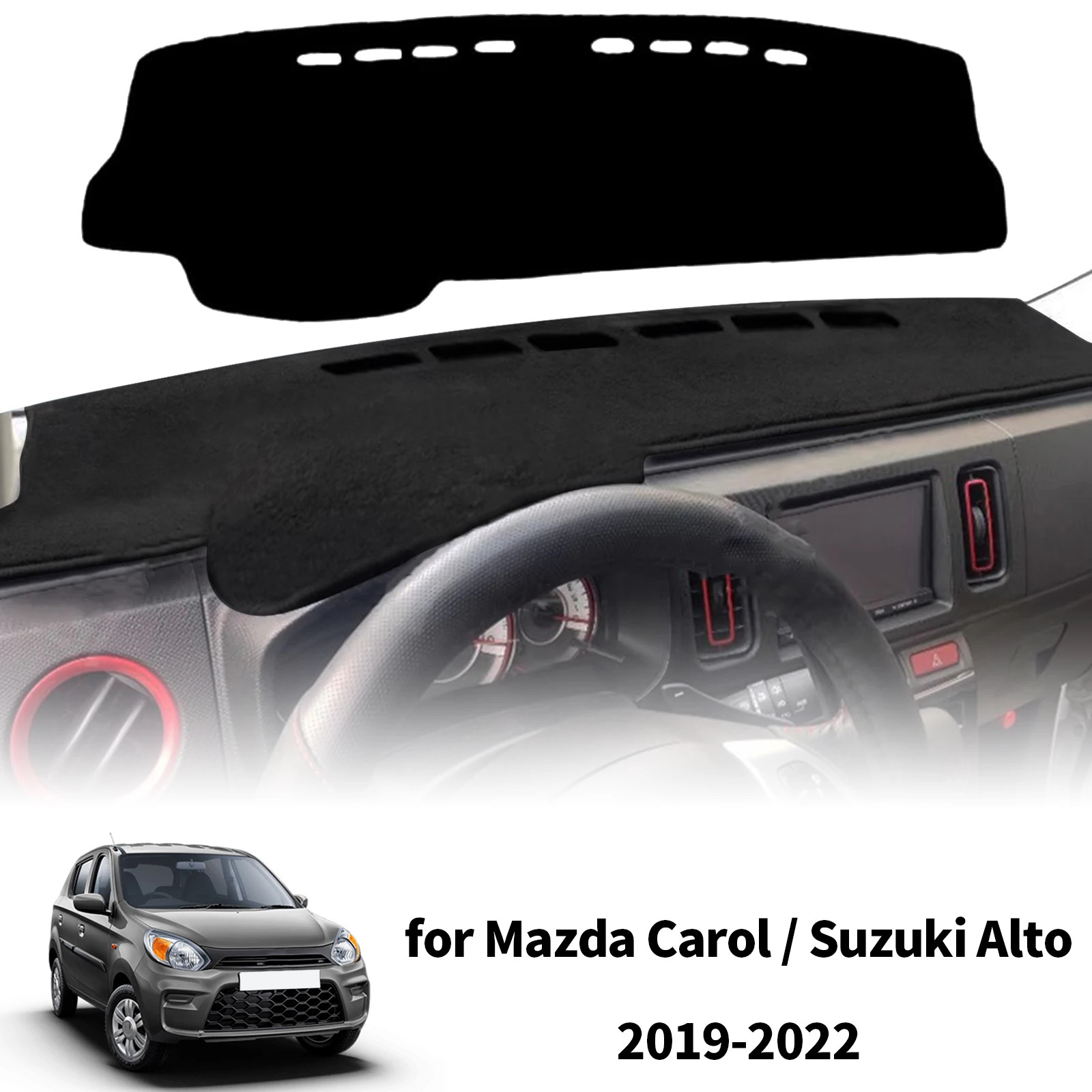 マツダ-キャロル-2019-2022-スズキ-アルト-車のダッシュボードカバー-サンシェード-ノンスリッププロテクター-ダッシュマット-インテリア装飾パッド-アクセサリー