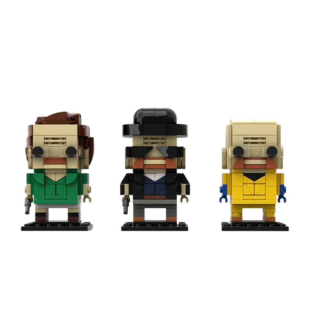 MOC 映画 Brickheadzs ブレイキングズ-悪いハイゼンベルクモデルビルディングブロック白バンドルキャラクターソールレンガのおもちゃ子供のギフト