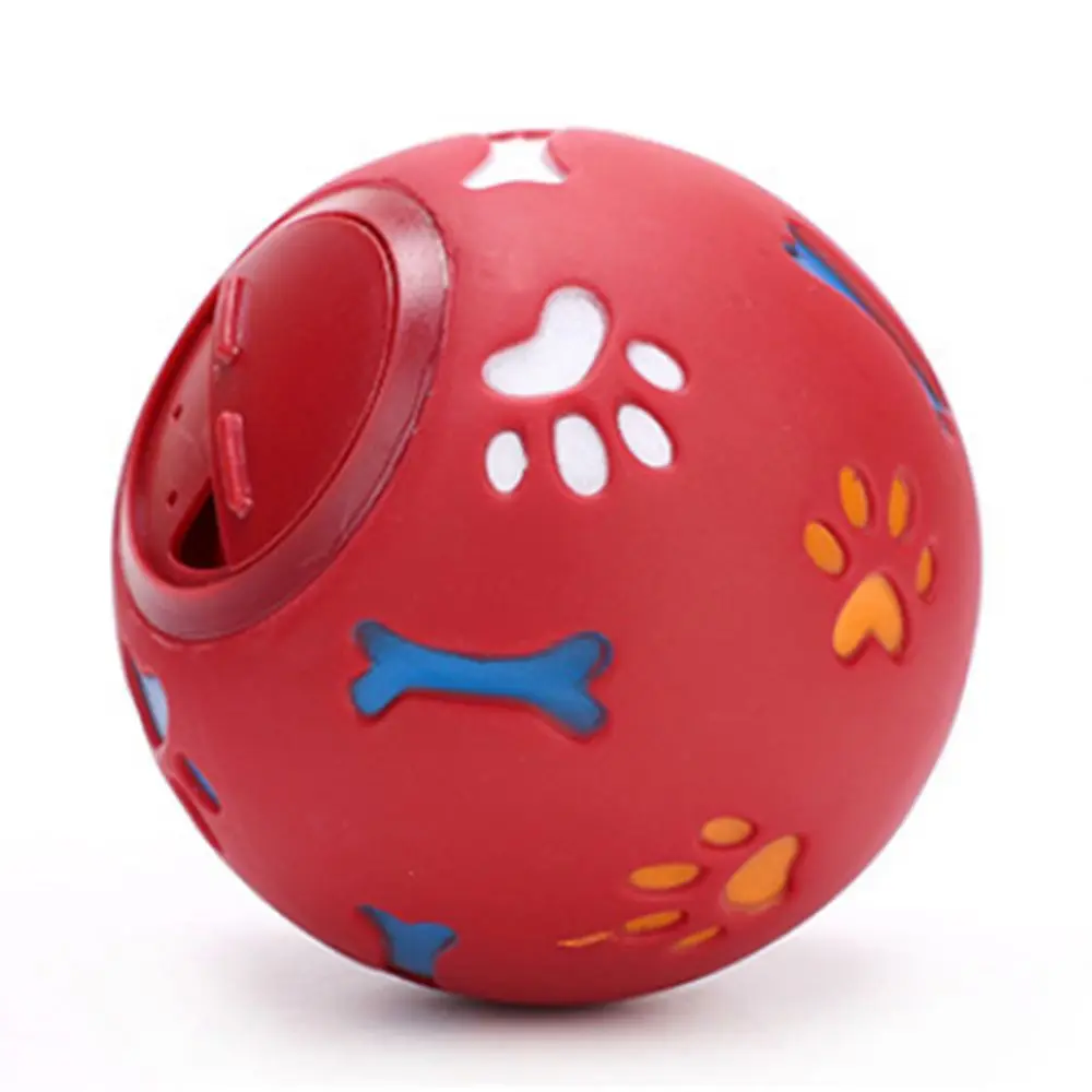 

Small Size Teeth Bite Interactive Dispenser Cleaning Squeaky Play Chew Dog Ball Toys Leakage Food Pet Supplies