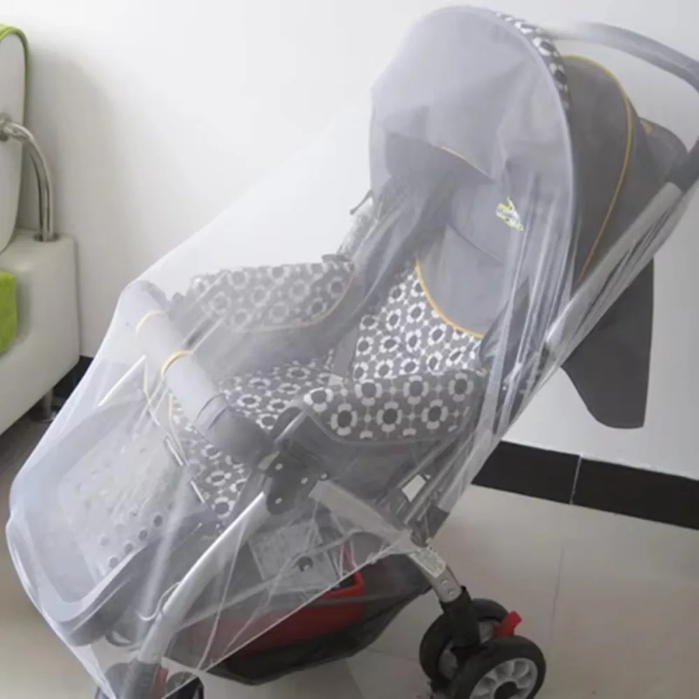 Baby Stroller Mosquito Net Pushchair Cart Insect Shield Net Mesh Safe Infants Protection Mesh Cover Baby Stroller Accessories